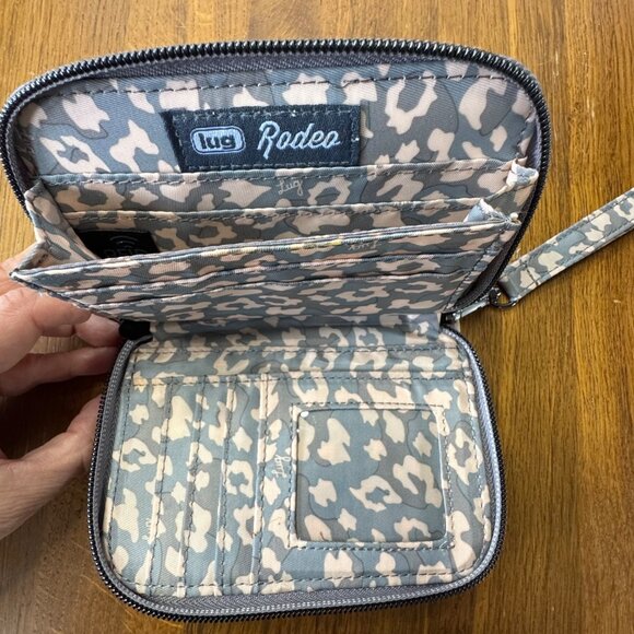 LUG Ranger Crossbody Bag Rodeo Wallet Leopard Pearl New Matching 2 Piece Set NWT - Picture 12 of 16